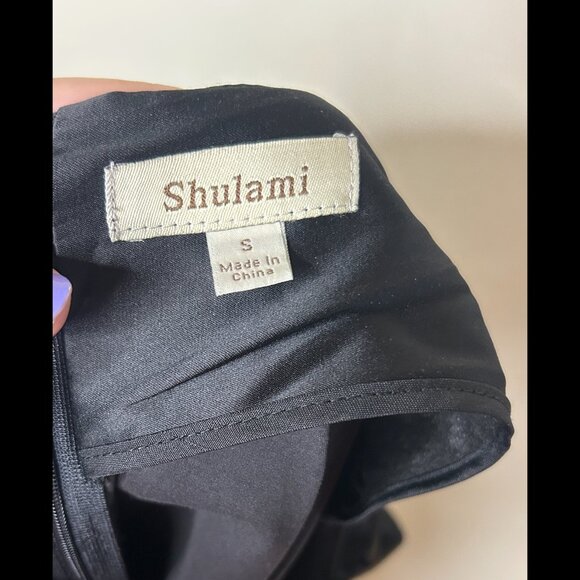 SHULAMI Black Pleated Schoolgirl Short Mini Skirt with Pockets Size SMALL - Picture 2 of 6